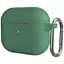 Чохол з карабіном CasePro Protective Silicone Case для AirPods 3 Pine Needlee Green - мініатюра 1
