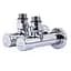 Кран вентильний кутовий з американкою Solomon Lux 1/2″ chrom 7777 (2шт. комплект) 000017504 - мініатюра 1