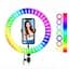 Кільцева селфи-лампа RGB LED 26 см - мініатюра 1