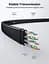 Патч корд UGREEN мережевий кабель 40 Гбіт\с 2000 МГц Ethernet RJ45 Cat 8 плоский 1М Black (NW134) - мініатюра 7