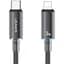 Кабель Usams US-SJ659 Type-C To Lightning PD Fast Charging Transparent Data Cable With Light-Cloud Series 1,2 м Черный - миниатюра 1