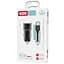 Автомобільний зарядний пристрій XO TZ09 (2USB, 2.4A) Black + кабель microUSB (6920680873487) - мініатюра 1