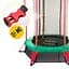 Батут дитячий для дому 4FIZJO Kids 140 см Green/Red (P-5907739319456) - мініатюра 3