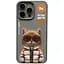 Чохол Nimmy 3D Matal Buttons Apple iPhone 15 Cat Grey - мініатюра 1