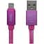 Кабель Toto TKG-27 Metal Braided Flat USB cable Lightning 1m Pink - миниатюра 1