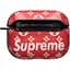 Футляр для навушників Airpods Pro Glossy Brand Supreme red - мініатюра 1