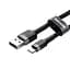 Дата кабель USB 2.0 AM to Lightning 1.0m Cafule 2.4A gray+black Baseus (CALKLF-BG1) - мініатюра 4