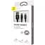 Кабель Baseus Rapid 2 in 1 Cable USB to MicroUSB/Type-C 3A 1.2m CAMT-ASU01 Black - мініатюра 2