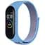 Ремінець на липучці для фітнес-браслету Universal Nylon Xiaomi Mi Band 7/6/5/4/3 Light Blue - мініатюра 1