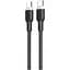 Кабель XO NB208B Liquid Silicone Data Type-c to Type-c 60W cable Чорний - мініатюра 1