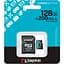 Карта пам'яті Kingston microSD 128GB C10 UHS-I U3 A2 V30 R200MB/s + SD - мініатюра 3