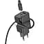СЗУ Hoco N63 Gentle PD30W+QC3.0 (1USB-A/1C) + кабель Type-C to Lightning Black - миниатюра 2