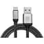 Кабель REAL-EL Premium Leather USB - USB Type-C (M/M), 1 м, Black (EL123500049) - миниатюра 1