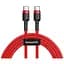 Дата кабель USB-C to USB-C 1.0m USB 3.1 3A red Baseus (CATKLF-G09) - мініатюра 2