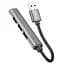 Usb-хаб Hoco HB26 4 in 1 adapter (Usb to Usb3.0+Usb2. 0x3) сірий - мініатюра 3