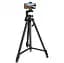 Штатив TriPod 380A для камери та телефону 0.5 -1.35 м чорний - мініатюра 1