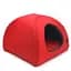 Будиночок юрту для котів та собак Zoo-hunt Loft №2 41х41х37 см червоний + сірий (ZH2505-1) - мініатюра 1