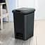 Відро для сміття MBM My Home з кришкою та педаллю 30 л антрацит (BIN-01 30L ANTHRACITE) - мініатюра 5
