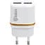 Зарядний пристрій INKAX CD-11 Travel charger + Lightning cable 2USB 2.4A White - мініатюра 2