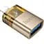 Адаптер переходник Hoco UA36 Lightning to USB золотистый - миниатюра 1