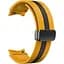 Браслет Cls-way-black для Samsung Galaxy Watch 4 - жовто-гірчично-чорний ширина кріплення 20мм силікон Watchbands (W48-2WB68302189) - мініатюра 1