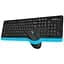 Комплект бездротовий (клавіатура+миша) A4Tech FG1010S Black/Blue - мініатюра 2