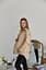 Женская рубашка для беременных стиля oversize из микровельвета Varna размер S-М Lullababe бежевая - миниатюра 4