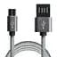 Дата кабель USB 2.0 AM to Micro 5P 1.0m Grey/Black Grand-X (FM02) - мініатюра 3