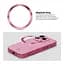 Чехол панель-накладка для Apple iPhone 15 Pro, Replica MagSafe, розовый, противоударный защитный чехол с магнитным кольцом MagSafe, защита всего корпуса, TPU+PC, зеркальный, выступающий бортик вокруг экрана, ArmorStandart (ARM76245) - миниатюра 4
