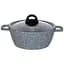 Каструля зі скляною антипригарною кришкою Biol 20 см 2л Granite Grey литої алюміній - мініатюра 1