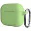 Чохол з карабіном CasePro Protective Silicone Case для AirPods 3 Matcha Green - мініатюра 1