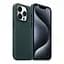 Кожаный чехол-панель для Apple iPhone 15 Pro, FAKE Leather Case, зеленый, искусственная кожа, премиальный, противоударный, защита всего корпуса, с мягкой подкладкой, поддержка MagSafe и беспроводной зарядки, ArmorStandart (ARM76303) - миниатюра 3