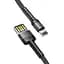 Кабель Baseus Cafule Special Edition Cable USB to Lightning 1.5A 2m CALKLF-HG1 Black-Grey - миниатюра 2