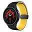 Ремешок для Samsung Galaxy Watch 4 Classic 42mm - черно-желтый ширина крепления 20мм силикон Watchbands Magnetic (W34-5WB62202667) - миниатюра 2