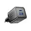 Сетевое зарядное устройство Vention 2-Port USB (C+A) GaN Charger (30W/30W) EU-Plug черный - миниатюра 1