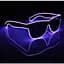 Очки светодиодные Leds солнцезащитные El Neon ray purple неоновые - миниатюра 1