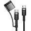 Дата кабель Acefast C22-05 2in1 Type-C to Type-C 240W/MAG3 140W (1.2m) Black - мініатюра 2