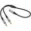 Кабель Hoco UPA21 2 в 1 3.5 headset audio adapter cable female to 2 male Темно-сірий - мініатюра 1