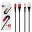 Кабель WUW X139 Lightning Black 2psc Gold / Red - мініатюра 1