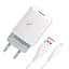 Мережевий зарядний пристрій SkyDolphin SC06V (1USBx2.4A) White + кабель microUSB (SDMZP-000180) - мініатюра 2
