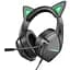 Наушники накладные Borofone Bo106 игровые с ушками и LED подсветкой elf cat - миниатюра 1