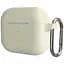 Чехол с карабином CasePro Protective Silicone Case для AirPods 3 Antique White - миниатюра 1