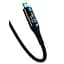 Дата кабель USB 2.0 AM to Lightning 1.0m 2.4A LED black XO (NB162-L-1-BK) - мініатюра 2