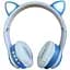 Навушники бездротові Cat Ear VZV-23M Bluetooth RGB з котячими вушками сині - мініатюра 2