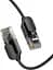 Патч корд Ugreen мережевий кабель 10 Гбіт \ Ethernet RJ45 Cat 6a круглий 0.5М Black (NW122) - мініатюра 1