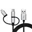Дата кабель USB 2.0 AM to 3in1 1.0m Premium black REAL-EL (EL123500035) - миниатюра 2