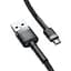 Кабель Baseus cafule Cable USB For Micro 2.4A 1 м Сірий + Чорний - мініатюра 1
