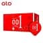 Гладкі презервативи ультратонкі Olo RED 0,01мм Ваніль подвійна змазка M 51-54 мм 10 шт - мініатюра 1