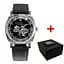 Наручний годинник жіночий 021-3D Де би не була Silver-Black-Black Leather Awarder acs0031877 - мініатюра 1