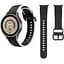 Ремешок для Samsung Galaxy Watch 4 44mm - черно-белый ширина крепления 20мм силикон размер L Watchbands Double Line (W12-6WB61286536) - миниатюра 1